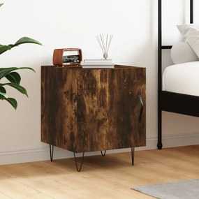 Comodino Rovere Fumo 40x40x50 Cm İn Legno Multistrato /