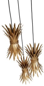 Lampadario Art Déco oro 3 luci - Wesley