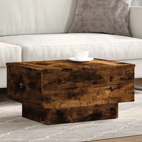 Tavolino Da Salotto Rovere Fumo 60x45x31 Cm Legno Multistrato /
