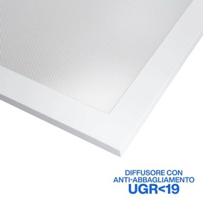 Plafoniera LED 60x30 32W da soffitto UGR19 CCT con driver Philips Colore Bianco Variabile CCT