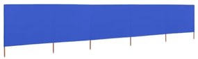 Paravento a 5 Pannelli in Tessuto 600x160 cm Azzurro
