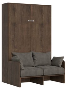 Letto matrimoniale francese a scomparsa 140 verticale Kentaro Sofà, Noce / Classic / ALESSIA 20