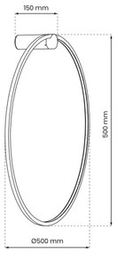 Lampada da parete LED SATURNO 25W 230V Ø50 cm IP44 oro