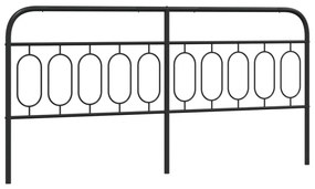 Testiera in metallo nero 200 cm