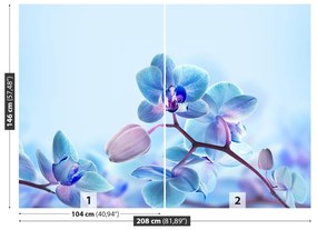 Carta da parati Orchidee tropicali 104x70 cm