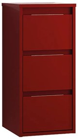 Base per mobile bagno Loto 3 cassetti P 35 x L 35 x H 76 cm laccato lucido rosso