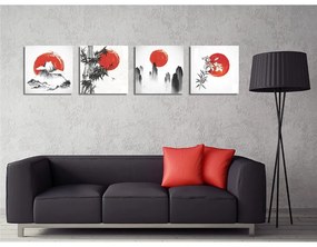 Quadri in set di 4 pezzi 30x30 cm Zen - Wallity