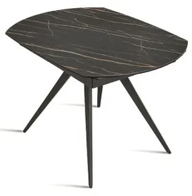 Tavolo allungabile 180 cm piano grčs porcellanato effetto marmo Nero ACHILLE