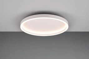 Plafoniera led rotonda con bordo in metallo bianco rotonda r64502131