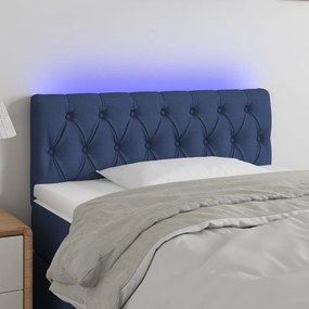 Testiera A Led Blu 90x7x78/88 Cm İn Tessuto /