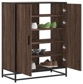 Scarpiera Rovere Marrone 75x38x97,5cm Legno Multistrato Metallo /