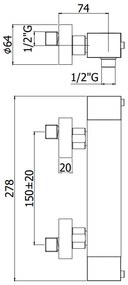 Paffoni Level Leq268st Miscelatore doccia Termostatico Esterno con limitatore di portata ECOSTOP Steel Acciaio