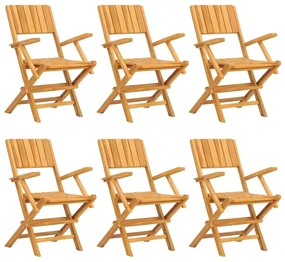 Set da pranzo da giardino 7 pz in legno massello di teak