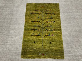 Gabbeh Tappeto 80 x 120 Verde (Iran) Annodato A Mano