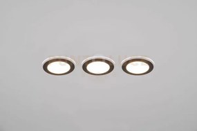 Argus kit 3 faretti da incasso led 1w-4w 350lm, 3000k rotondi bordo...