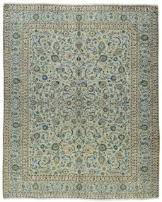 Kashan Tappeto persiano 370 x 300 Verde (Iran) Annodato A Mano