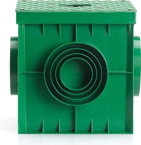 Pozzetto per Fontana da Giardino 25x25x25 cm in PVC Belfer 42/POZ Verde Erba...