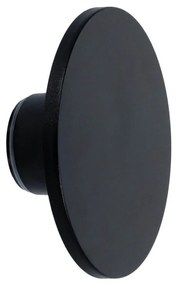 Applique LED IP65 Luce Indiretta 12W Tonda Nera Colore Bianco Caldo 3.000K