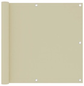 Paravento Da Balcone Crema 90x300 Cm Tessuto Oxford /