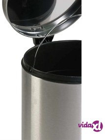 EKO Pattumiera a Pedale Classic 30 L Argento Opaco