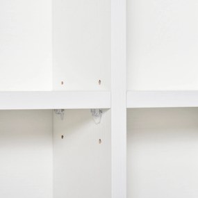Libreria in Legno 24 Scomparti Bianco 130.5x89x20 cm...