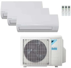 Climatizzatore Trial Split Reversibile Daikin Sensira A++ 9000-9000-9000 BTU Inverter Wi-Fi (3MXF52A + CTXF25Cx3)