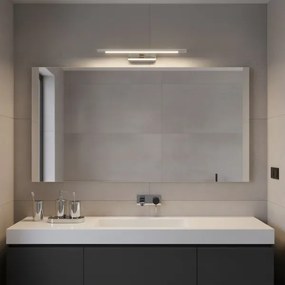 Illuminazione a specchio da bagno LED KLIMT, 8W, 230V, 3000/4000/6000K, 40 cm, IP44, cromo lucido