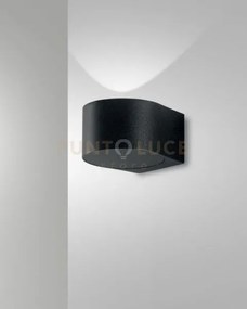 Lao applique per esterni 1 luce nero led 6w 3000k 540lm ip65