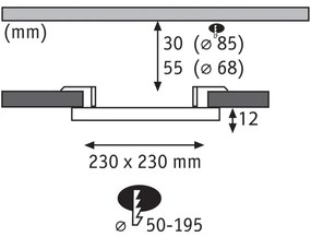 Paulmann 92994 -LED/16W IP44 Dimmerabile faretto da incasso per bagno VARIFIT 230V