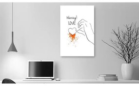 Quadro  Warning! Love (1 Part) Vertical  Larghezza x Altezza Home decor 40x60