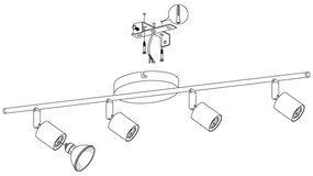 Eglo 92598 - Luce Spot a LED BUZZ 4xGU10-LED/2,8W/230V