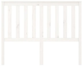 Testiera per letto bianca 141x6x101cm in legno massello di pino