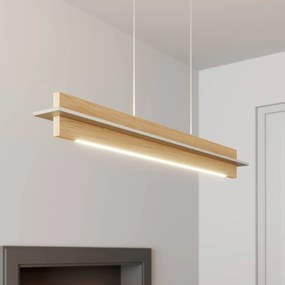Lampada a sospensione Lexa Quitani, dimmerabile, Legno chiaro, Soggiorno / Sala da pranzo, Legno, Moderno, Lampada a sospensione