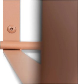 Attaccapanni da parete color salmone in metallo con scaffale 100 cm Rex – Spinder Design