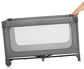 Lionelo - Lettino da viaggio JASMIN EASY FOLD Grey Stone