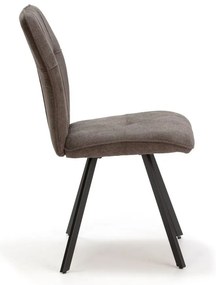 Sedie da pranzo grigio scuro in set di 4 Mery - Marckeric