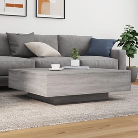 Tavolino salotto grigio sonoma 100x100x31 cm legno multistrato