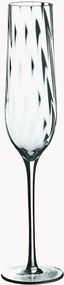 Set di 6 flute da champagne in cristallo Sten
