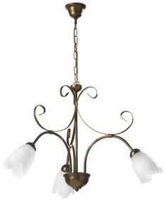 Lampadario Country charm LAMPADARIO ODINO 3xE14 COL. BRONZO bronzo paralume bronzo 3x E14