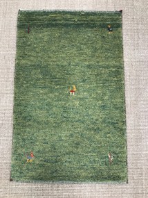 Gabbeh Tappeto 60 x 90 Verde (Iran) Annodato A Mano