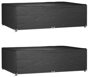 Copri Mobili Giardino 2pz 12occhielli 227x152x65cm Rettangolare /