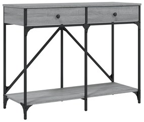 Tavolo consolle grigio sonoma 100x39x78,5 cm legno multistrato