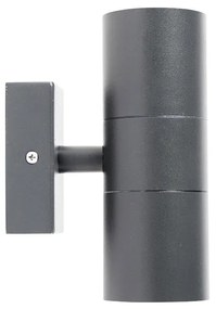 Lampada da parete per esterni grigio scuro 2 luci IP44 - Duo