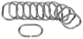 Set di ganci per tenda da doccia grigi 12 pz 4 cm Vitamine – douceur d'intérieur