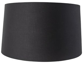 Paralume in cotone nero 45/50/28 con interno dorato