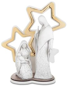 BONGELLI PREZIOSI statua Sacra Famiglia con stelle oro h 29