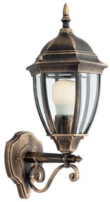 Redo 9604 - Applique da esterno SEVILLA 1xE27/42W/230V IP44 oro/patina