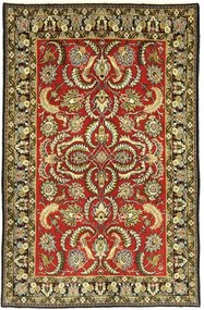 Ghom Tappeto 210x130 Rosso (Iran) Annodato A Mano
