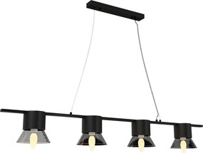 Lampadario a Sospensione 4xE14 in Pietra Nera
