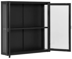 Vetrina da appendere in metallo nero 80x80 cm Brisbane - House Nordic